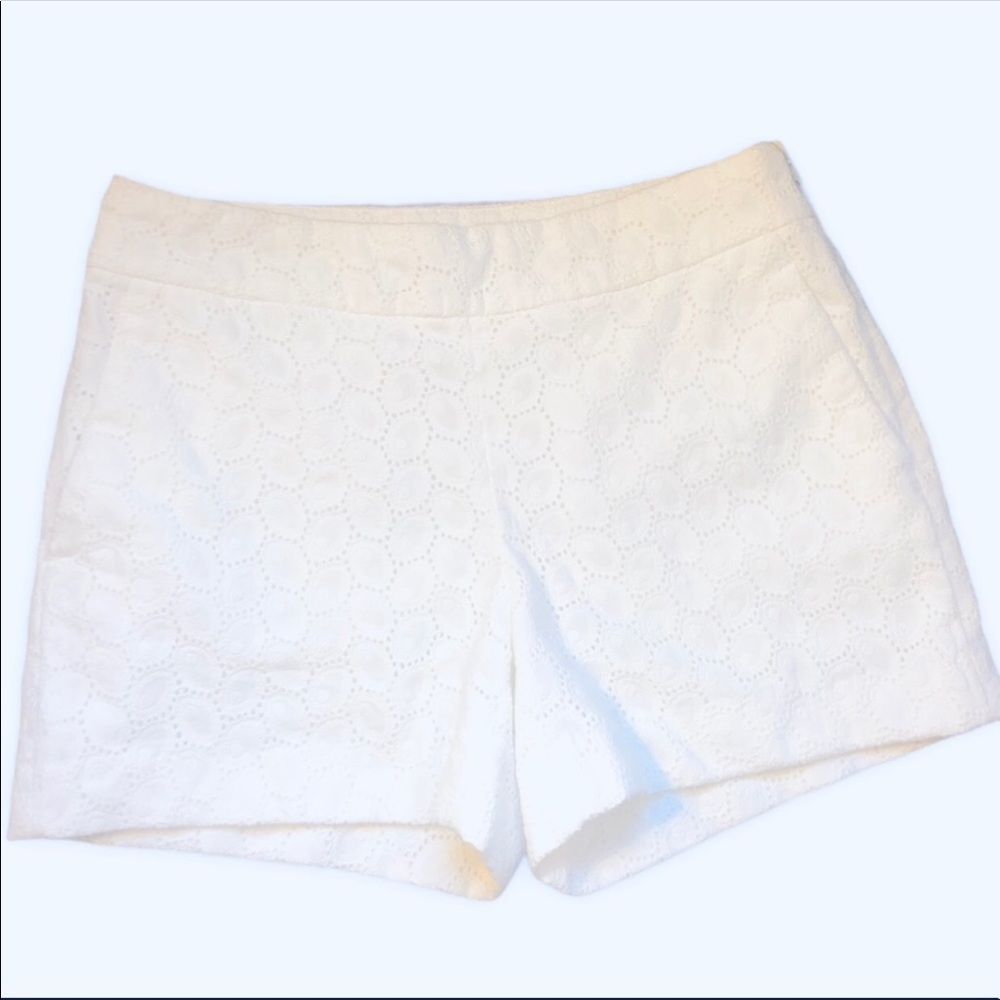 Banana Republic White Eyelet Shorts Size 0